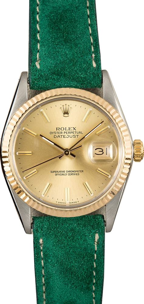 rolex leather st